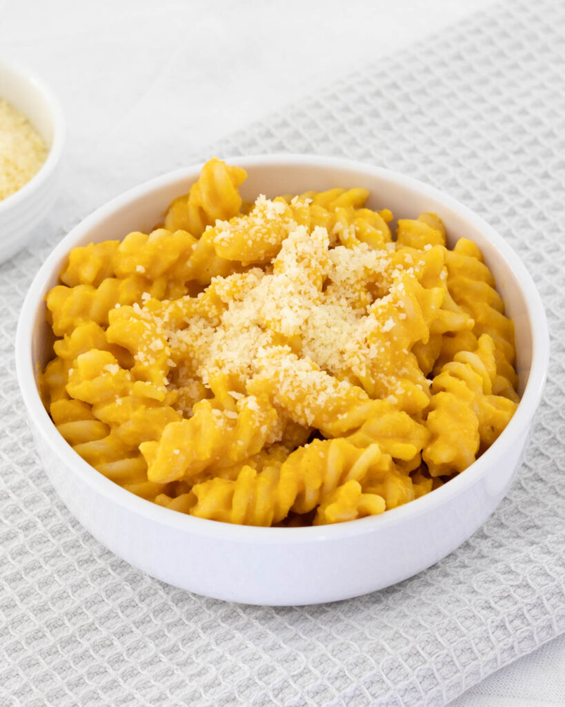Butternut Squash Pasta served for toddler.